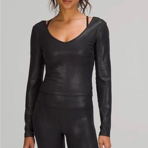 Lululemon align long sleeve shirt - shine radiate foil print